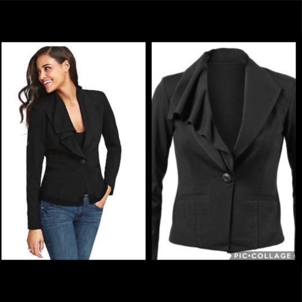 CAbi Absolute Career Blazer with Ruffle Lapel